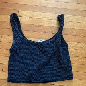 Nikibiki Charcoal Ribbed Top